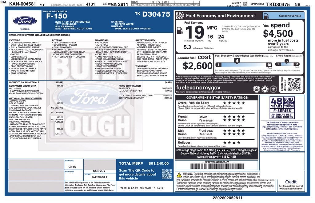 2026 Ford F-150 XLT